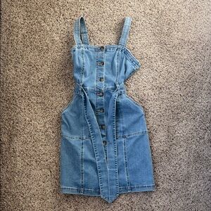 SO Light Blue Size Small Button Up Denim Dress